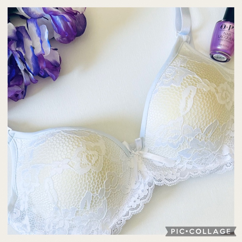 New Sexy Soft White Lace Bra Size 34B - Picture 9 of 11